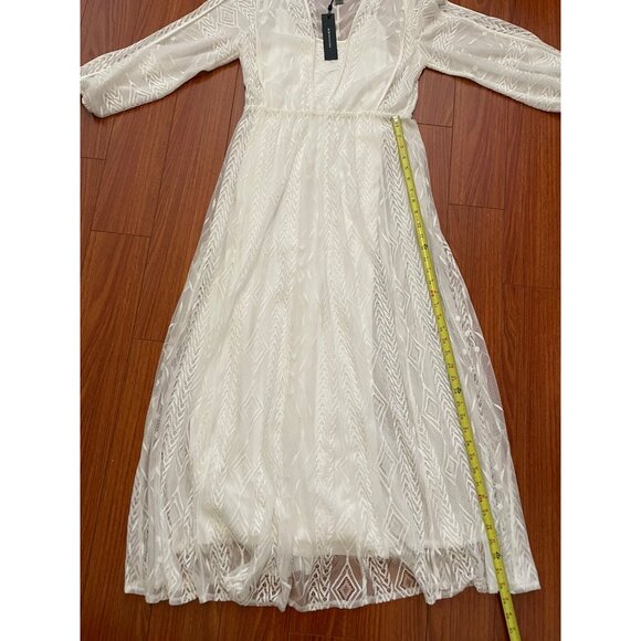 BCBGMAXAZRIA AVA V-NECK MIDI DRESS Size Large New - Picture 7 of 15